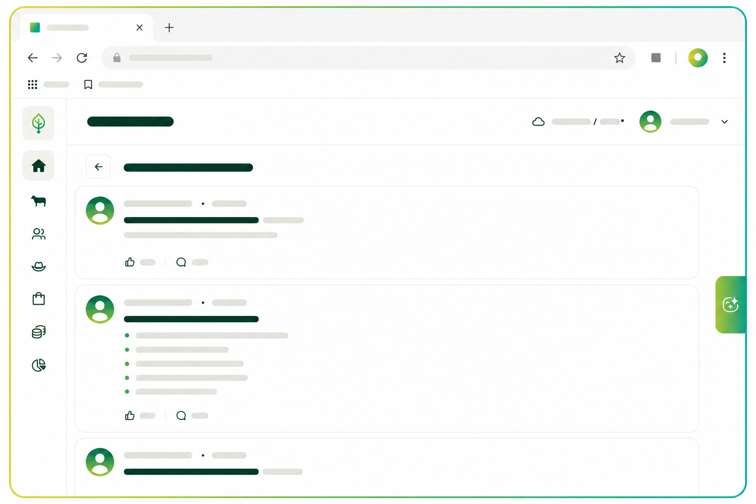 Tela Rede Social da Fazenda Aivo